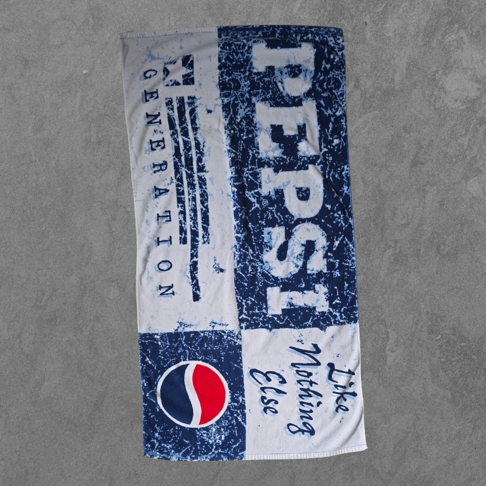 Vintage Pepsi Generation Like Nothing Else 56"X28" Cotton Beach Towel